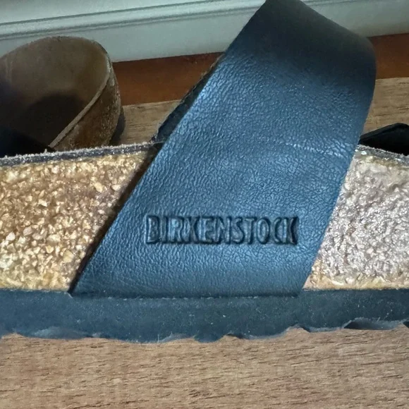 BIRKENSTOCK Black MAYARI Birko-Flor Toe-Loop Slide On Sandals Sz 37 (US 6-6.5) - Picture 9 of 13